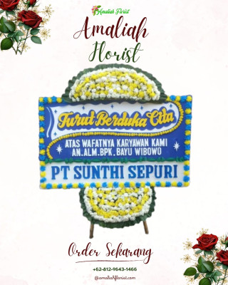 Papan Bunga Duka di Sumber Sari