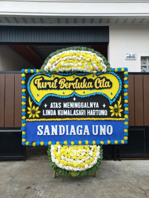 Papan Bunga Duka di Sumber Sari
